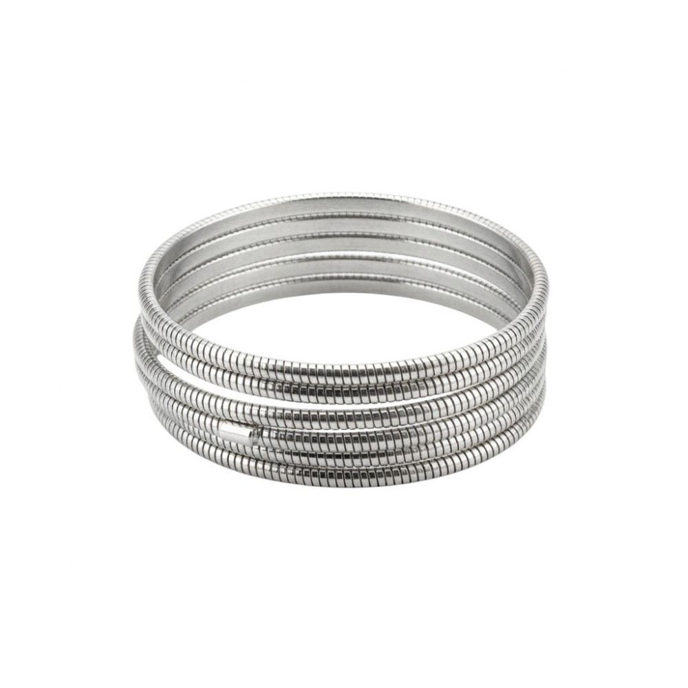 Silver spiral bracelet