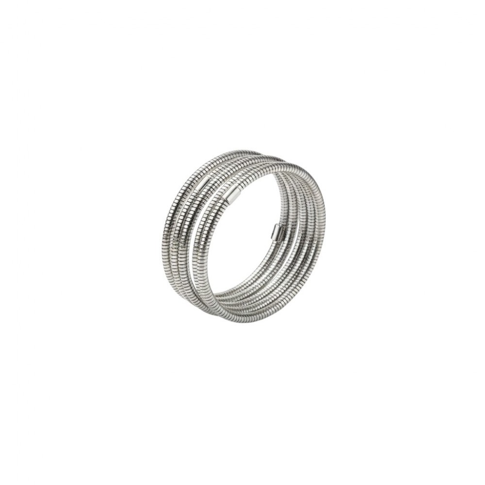 Silver spiral bracelet