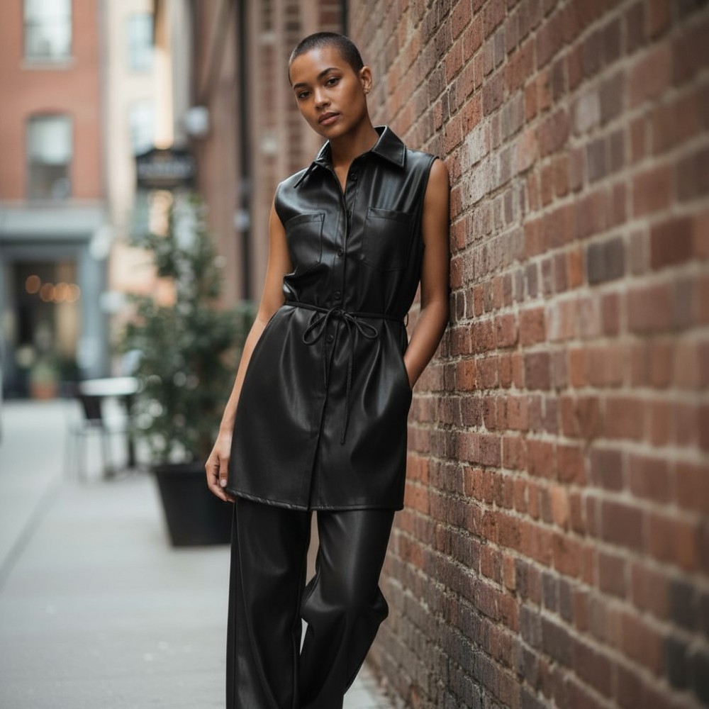 Ψηλόμεσο παντελόνι  με πιέτες