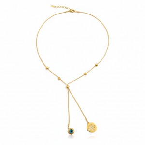 Κολιέ  με  διπλό μενταγιόν  ΑΞΕΣΟΥΑΡ