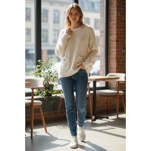 μπλούζα πλεχτή με τσέπες