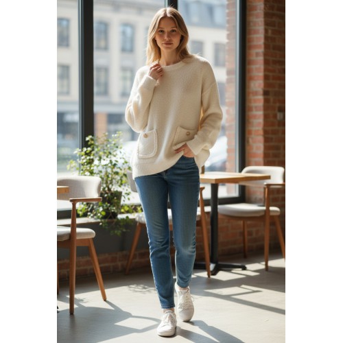 μπλούζα πλεχτή με τσέπες